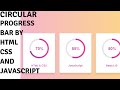 How to make a circular progress bar by html css and java script | Source code