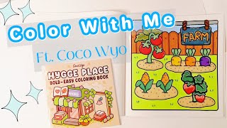 Color With Me Ft Coco Wyo Hygge Place | Unboxing And Flip Through ASMR