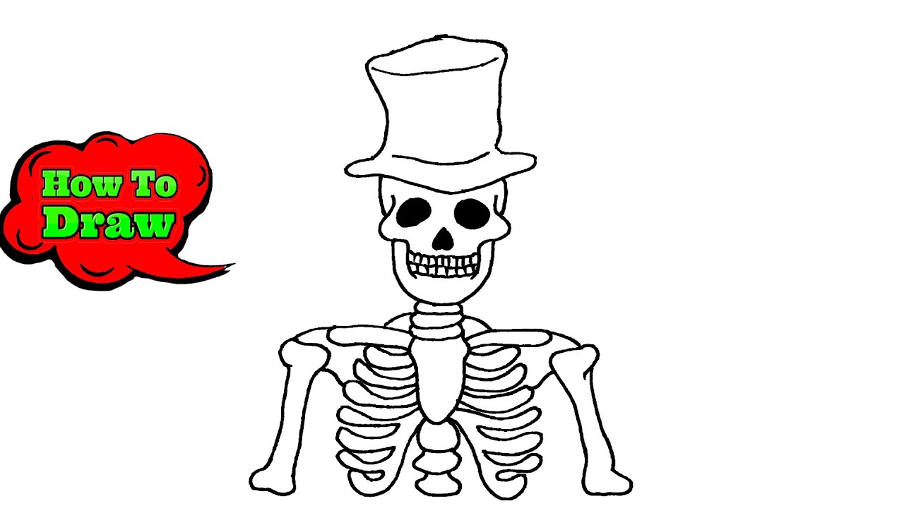 How To Draw A Skeleton Everyday Objects Step By Step – Postgray