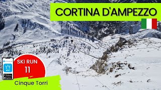 Cortina ďAmpezzo Italy / ski run 11 - Cinque Torri, short video 55\