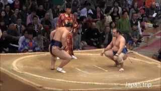 勢 vs 阿夢露 2015大相撲九州場所2日目 Ikioi vs Amuuru 2015 Nov SUMO