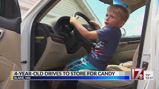 MN 4 year old drives to gas station for candy...