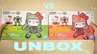 (UNBOX) HELLO KITTY MS-06S CHAR'S ZAKU II and HELLO KITTY ZAKU II SD GUNDAM CROSS SILHOUETTE SDCS