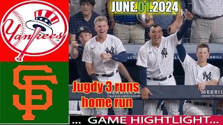 Yankees vs. Giants (06/01/24) [Today] GAME Highlights | MLB Season 2024