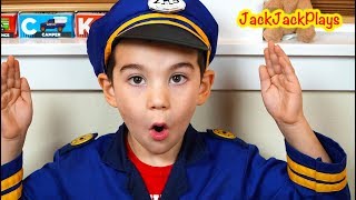 Playing Cops & Robbers | Pretend Play with Police Costumes! | JackJackPlays