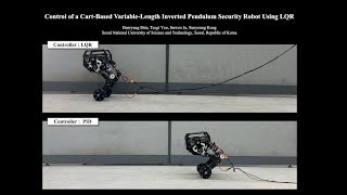 Control of a Cart-Based Variable-Length Inverted Pendulum Security Robot Using LQR