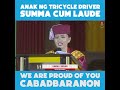 anak ng tricycle driver naging summa cum laude