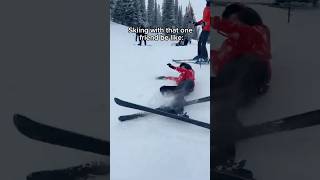 Skiing with that one friend be like 💀