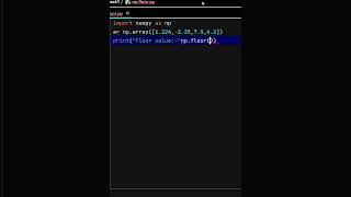 floor function of numpy in python