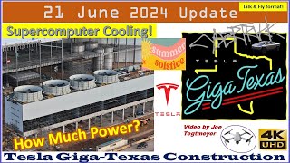 Solstice Day! Power Need for Supercomputer Cluster Revealed! 21 June 2024 Giga Texas Update(07:35AM)