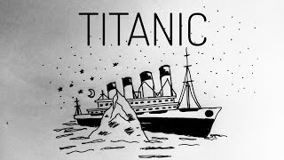 How to turn the word "TITANIC" into a cartoon "Titanic Ship"|Simple and Easy Drawing of Titanic Ship