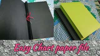 How to make easy paper file using chart paper | Simple file
