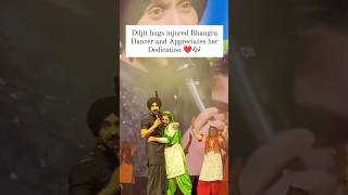 ❤️Diljit hugs injured Bhangra Dancer and Appreciates her Dedication #diljeetdosanjh #punjabiartist