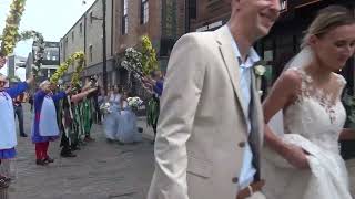 Bridal Arch in Hull's Fruit Market at the Hull Folk and Maritime Festival, 2024.