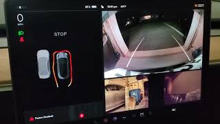 Vision based 2023.6.9. Park Assist - Installation and test at night on 2023 Tesla Model 3