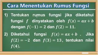 Cara Menentukan Rumus Fungsi - SMP Kelas 8