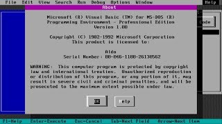 Microsoft Visual Basic 1.0 for MS-DOS Professional