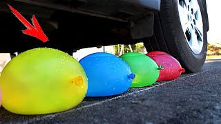 Crushing Crunchy & Soft Things by Car! EXPERIMENT: Car vs Coca Cola, Water Balloons, Fanta, Mirinda