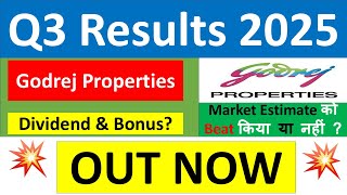 GODREJ PROPERTIES Q3 results 2025 | GODREJ PROPERTIES results today | GODREJ PROPERTIES Share News