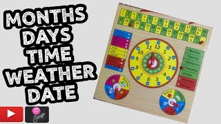 HOW TO TEACH TODDLERS THE DAYS OF THE WEEK, MONTHS, DATE, WEATHER AND TIME