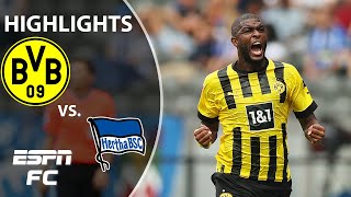 Borussia Dortmund defeats Hertha Berlin 1-0 ⚽️ | Bundesliga Highlights | ESPN FC