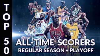 TOP 50 Scorers in NBA History (Regular Season + Playoff + Playin Stats!)  NEVER SEEN BEFORE!