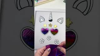 How to create Unicorn Foil Art!🦄 #craftikit #diy #foilart #kidscrafts #unicorncraft #coloring