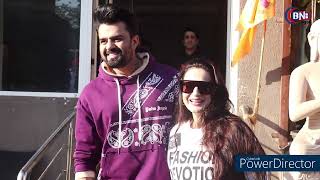 Beautifull Ameesha Patel and talented Maniesh Paul seen together for Manish pod cast show