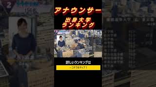 【アナウンサー】の出身大学ランキング2022！TOP30！#shorts