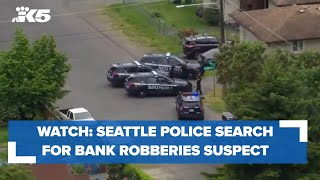 Aerials: Seattle police arrest bank robbery suspects