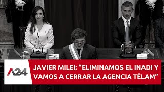 🗣 Javier Milei: "Vamos a cerrar la agencia Télam que ha sido usada para propaganda kirchnerista"