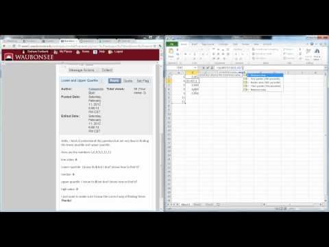 Calculating Quartiles Using Excel Calculating Quartiles Using Excel