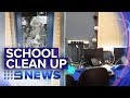 Bushfire affected school community devastated vandalism | Nine News Australia