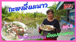 ปลากะพงนึ่งมะนาว ชาวสวน ปิคนิค กระท่อมน้อยปลายสวน ep.3 Steamed Seabass with Lime and Chillies