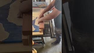 Satisfying Video of Epoxy Board Getting Sliced! #diy #resin #epoxy #rivertable #epoxypour #cast