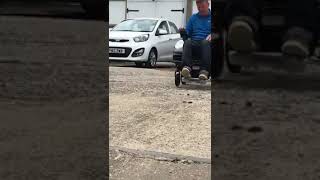 How to use an electric folding wheelchair on hills \u0026 rough terrain (LITH-TECH SMART CHAIR 1 Demo)