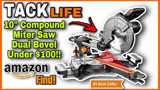 Amazon Find 50% Savings On 10” Dual Bevel Compound Sliding Miter Saw W/ Laser! Get It While It Lasts