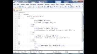 HTML Tutorial - 7 - Table rows, column, headers and more!