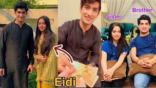 Naseem Shah giving Eidi to his sister | Nassem Shah celebrating Eid with his family