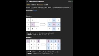 LeetCode 73 Set Matrix Zeroes Explained | Java #mcodelearner #interview #coding