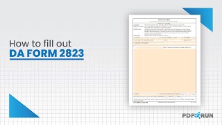 How to Fill Out DA Form 2823 (Sworn Statement) | PDFRun