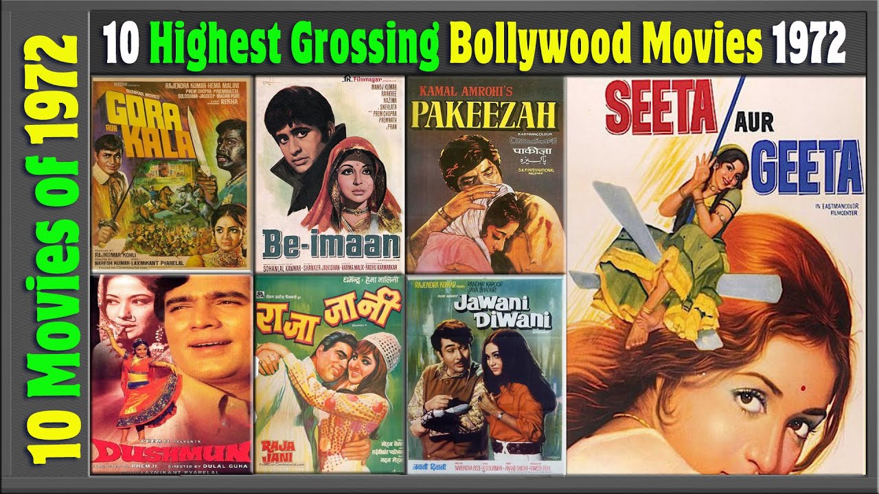 Top 10 Bollywood Movies Of 1972 | Hit Or Flop | Box Office Collection ...