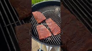 APPLE SMOKED RIBS - Using the Weber Kettle Grill and Apple Wood Chunks