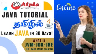 JAVA Tutorial Day2 | HelloWorld Program | JVM ,JDK, JRE | AlphaWebAcademy #rajapalayam #java #python