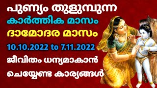 പുണ്യം തുളുമ്പുന്ന കാർത്തിക മാസം... ജീവിതം ധന്യമാകാൻ ചെയ്യേണ്ട കാര്യങ്ങൾ 🙏🙏