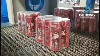 自動飲料缶ソーダ錫ボトルスリーブフィルムラッピング収縮シーリング包装機