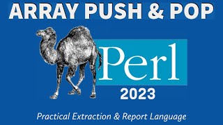Perl Programming - Array Push & Pop 2023