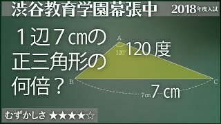 【算数#57】正三角形の何倍？ - 渋幕【#平面図形】