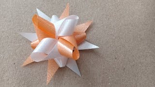 วิธีพับเหรียญโปรยทาน ดอกว่านสี่ทิศ/Diy flower ribbon