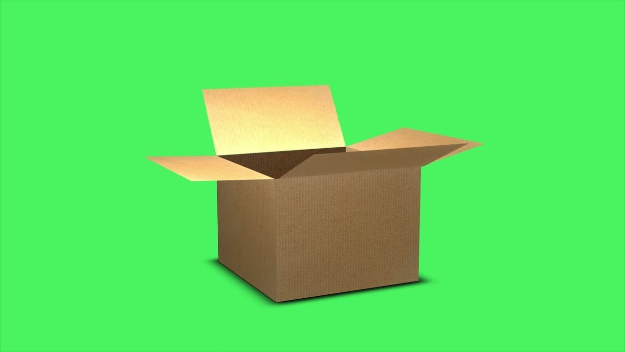 3d Box Folding Animation Green Screen Youtube